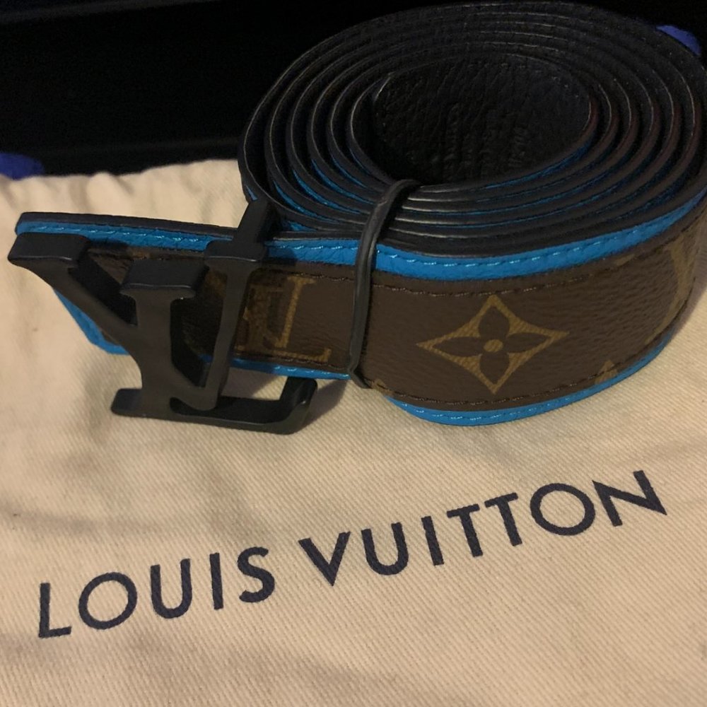 Lv Reversible Shape Patchwork 40mm Belt Mp205v - image 4